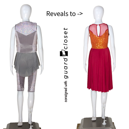 19 Shades of Gray to Shades of Red Convertible Reveal Costumes