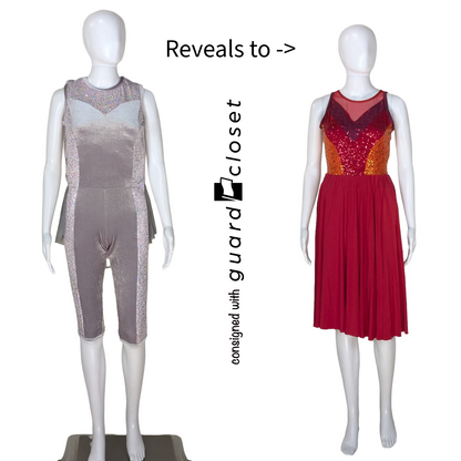 19 Shades of Gray to Shades of Red Convertible Reveal Costumes