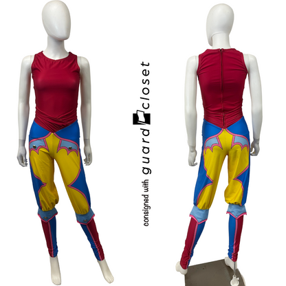 18 Multicolor Clown Jester Marching Unitards with Jackets by Dance Sophisticates