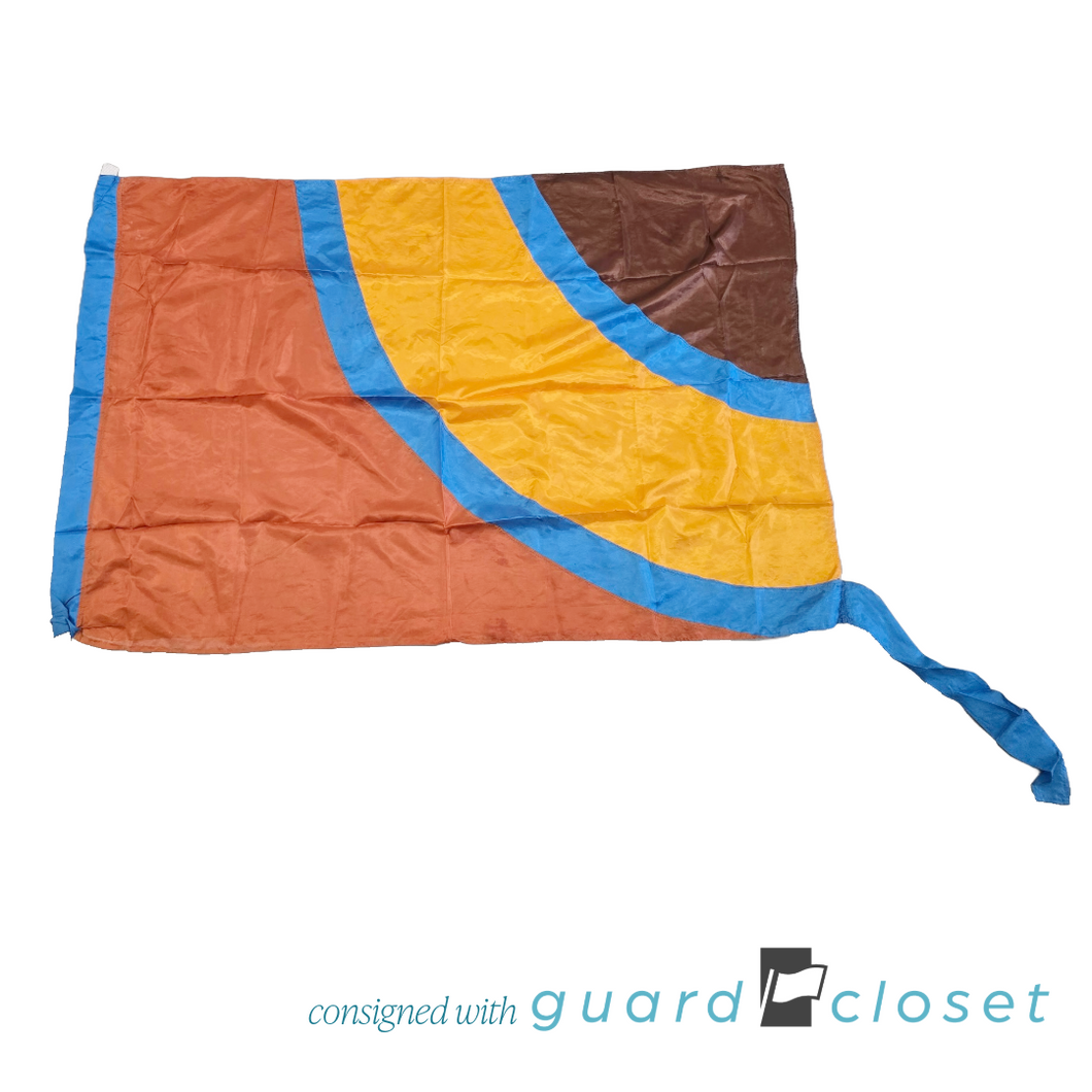 14 Blue Orange Yellow Brown arc flags