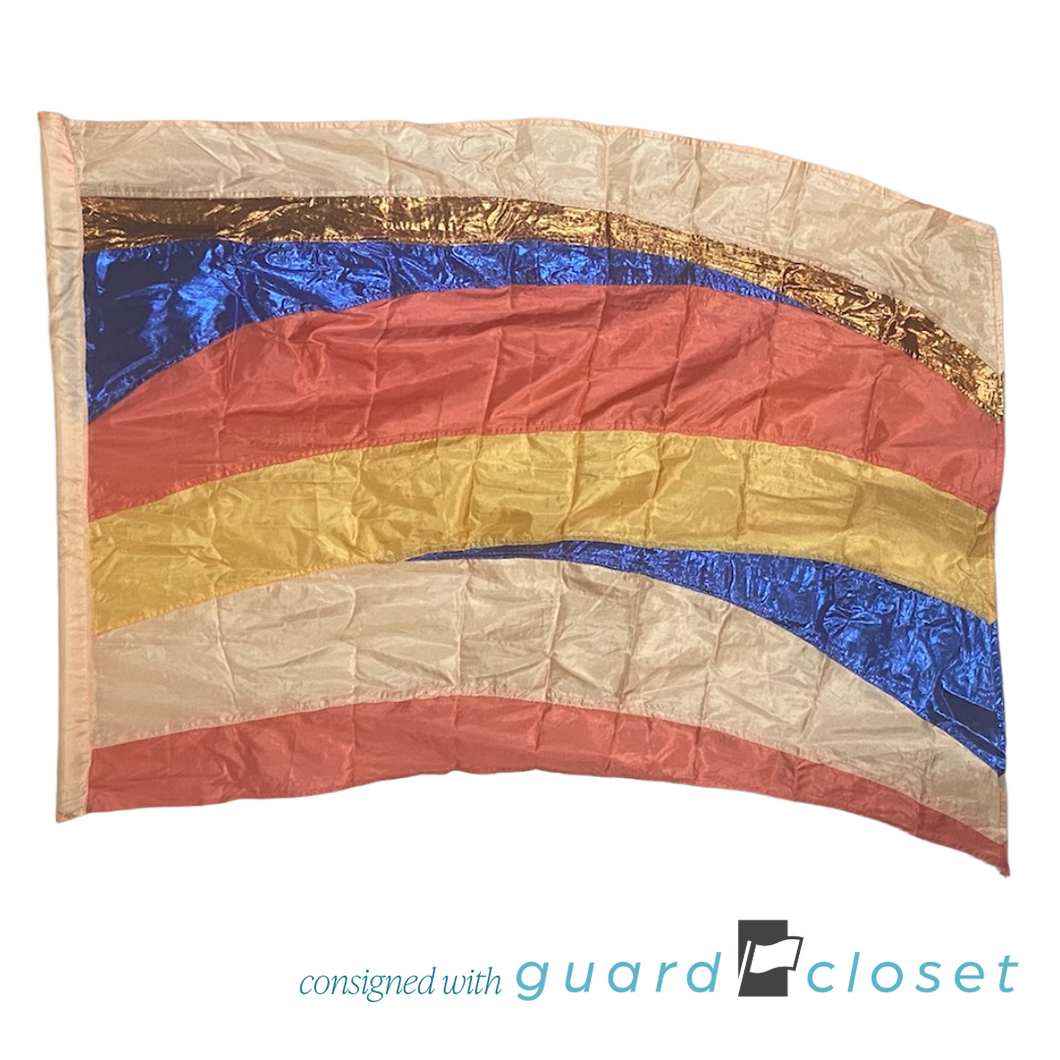 10 Multicolor Horizontal Waves Sunrise Sunset Flags