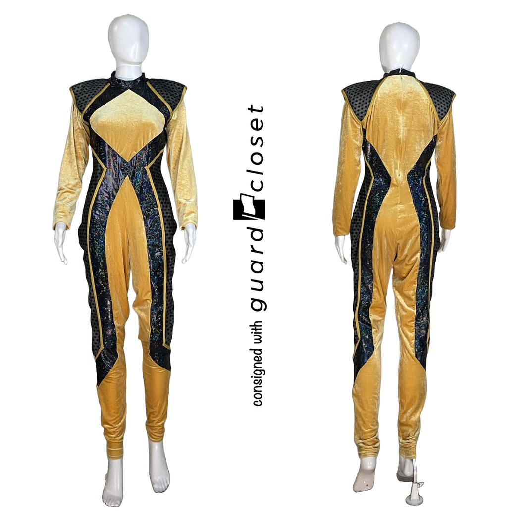 15 Gold Black Long Sleeve Unitards by A Wish Come True