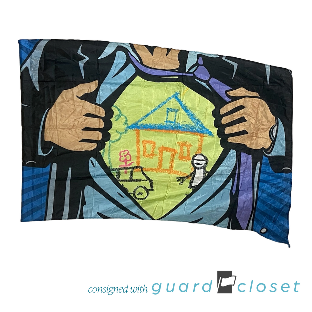 11 Multicolor Child Superhero Flags