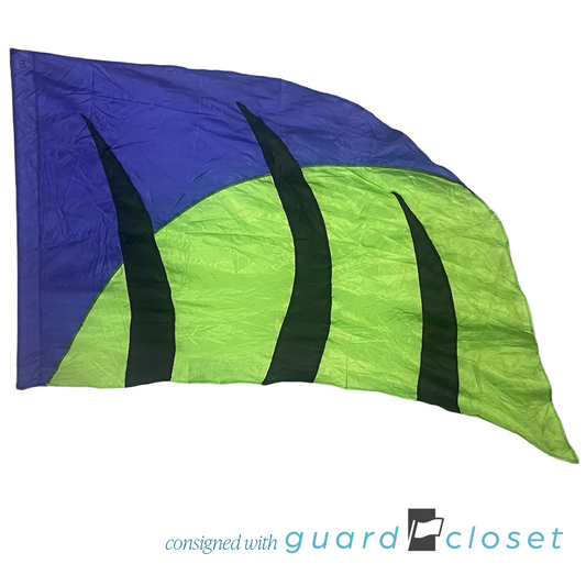 19 Purple and Green Claw Flags