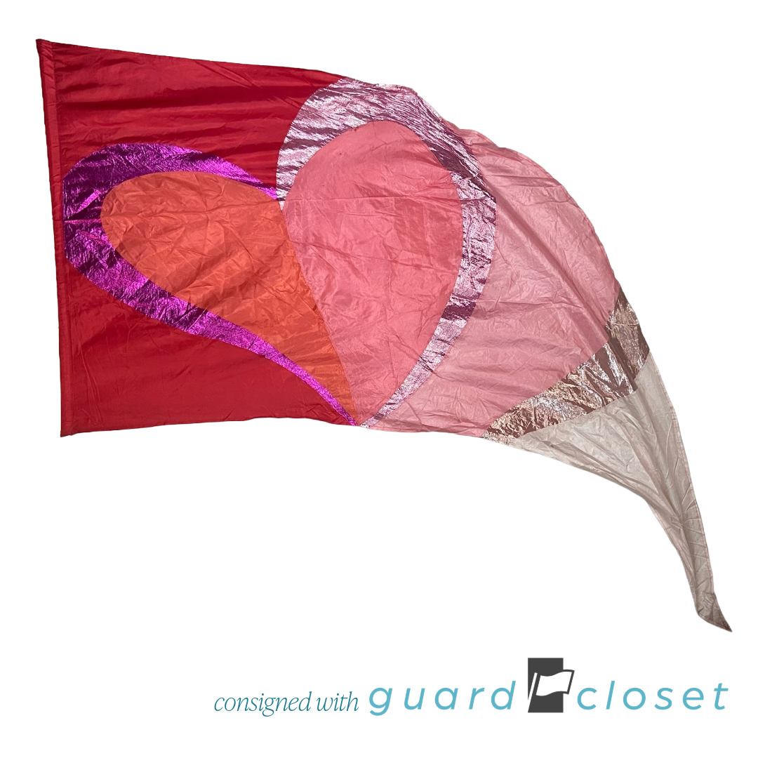 18 Shades of Red and Pink Heart Swing Flags