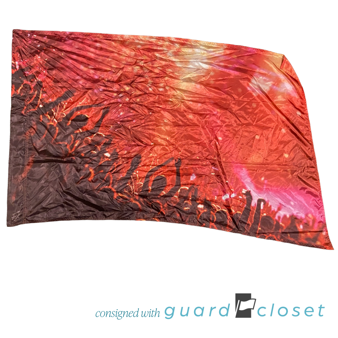11 Red Rock Concert Cheering Crowd Flags by Field & Floor FX