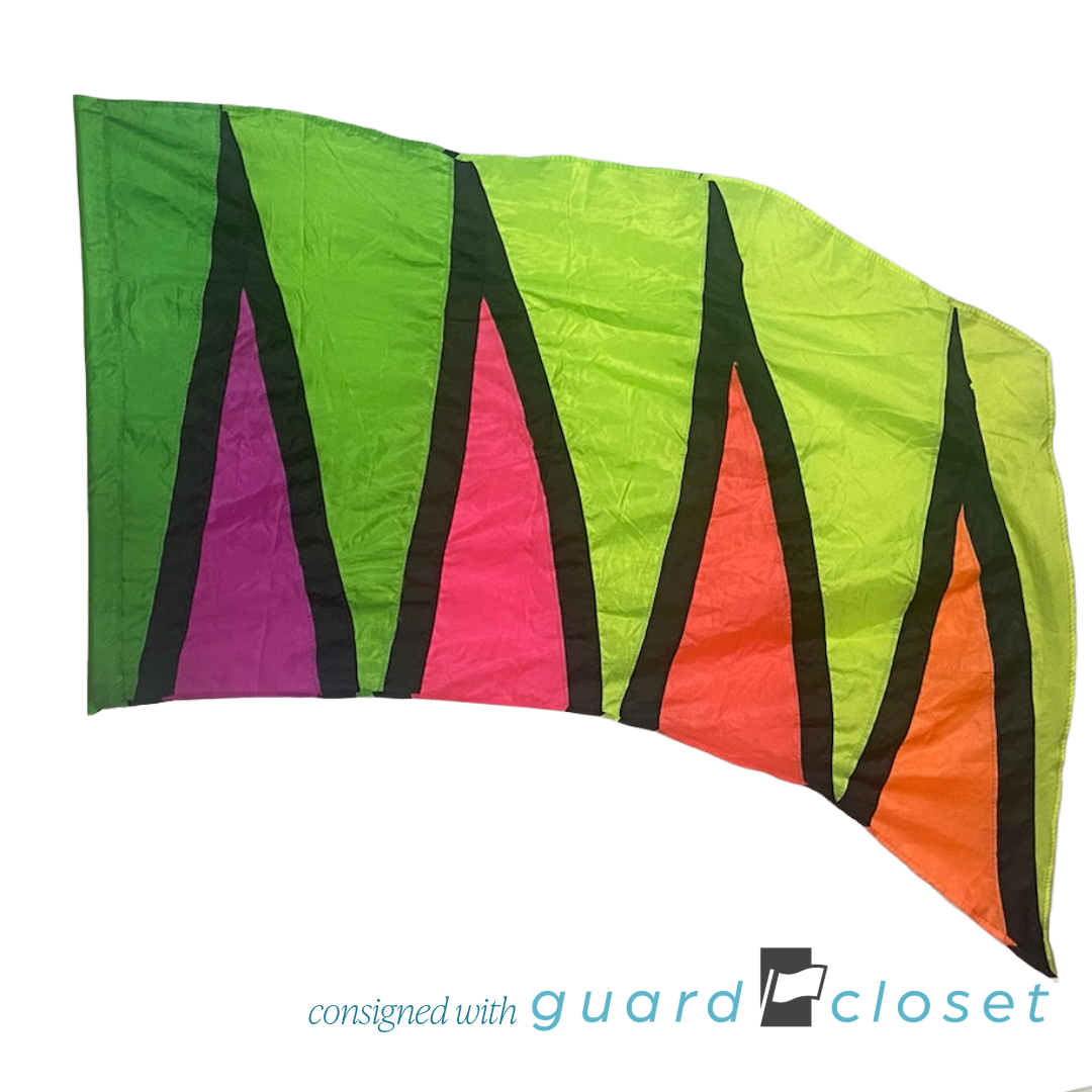 26 Multicolor Neon and Black Flags