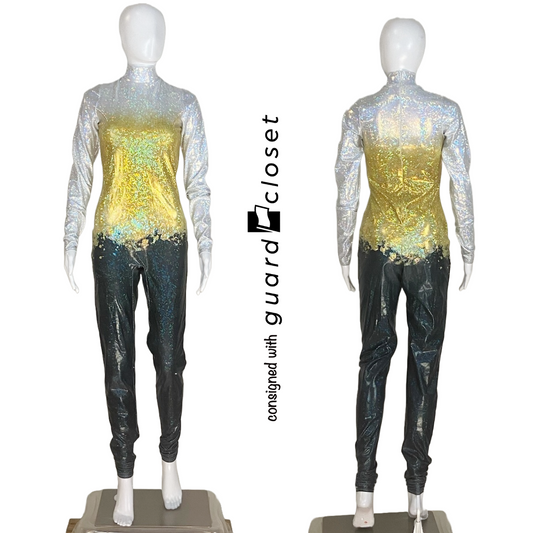 7 Black Gold Silver Long Sleeve Unitards by McCormicks