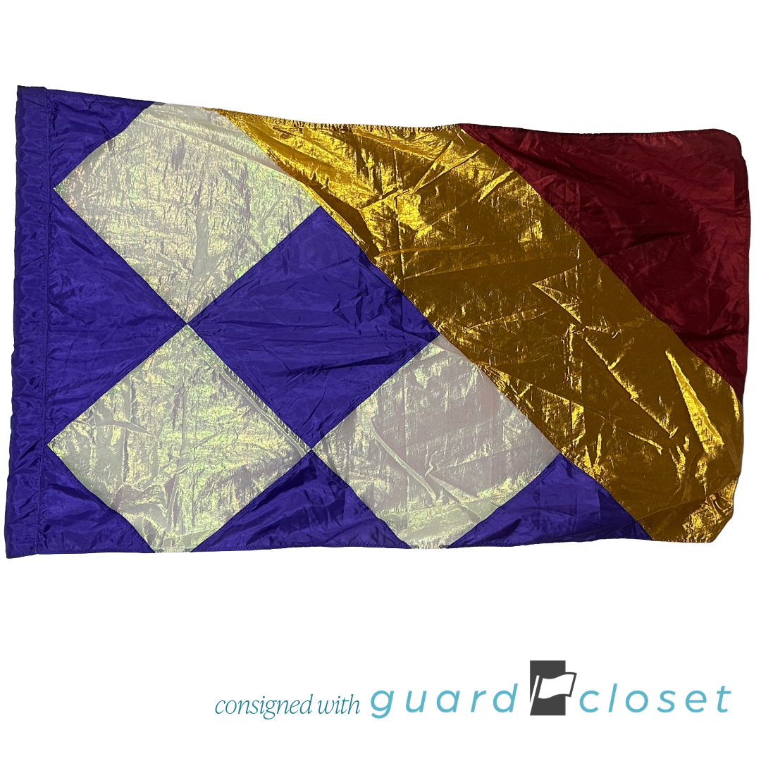 15 Purple Red Gold White Flags by American Band
