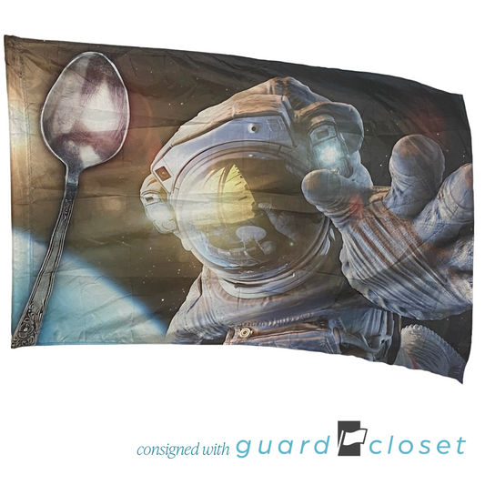 7 Multicolor Astronaut Reaching for Spoon Flags