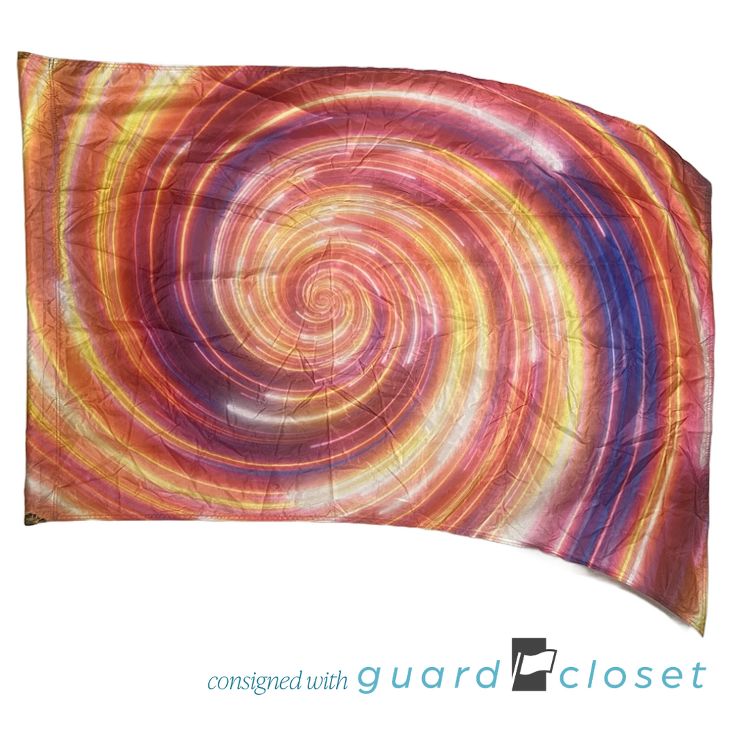 19 Pink Yellow Swirl Vortex Flags by Prop Vinyls