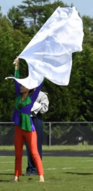 18 Purple Green Orange 2-piece Uniforms by Band Shoppe