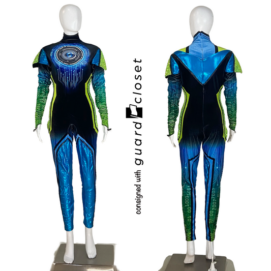 14 Blue Green Black AI Tech Robot Unitards by Showday