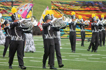 Load image into Gallery viewer, 128 Black white Shako Wraps + 122 multicolor rainbow waist cinches + 122 Pairs Gauntlets FJM
