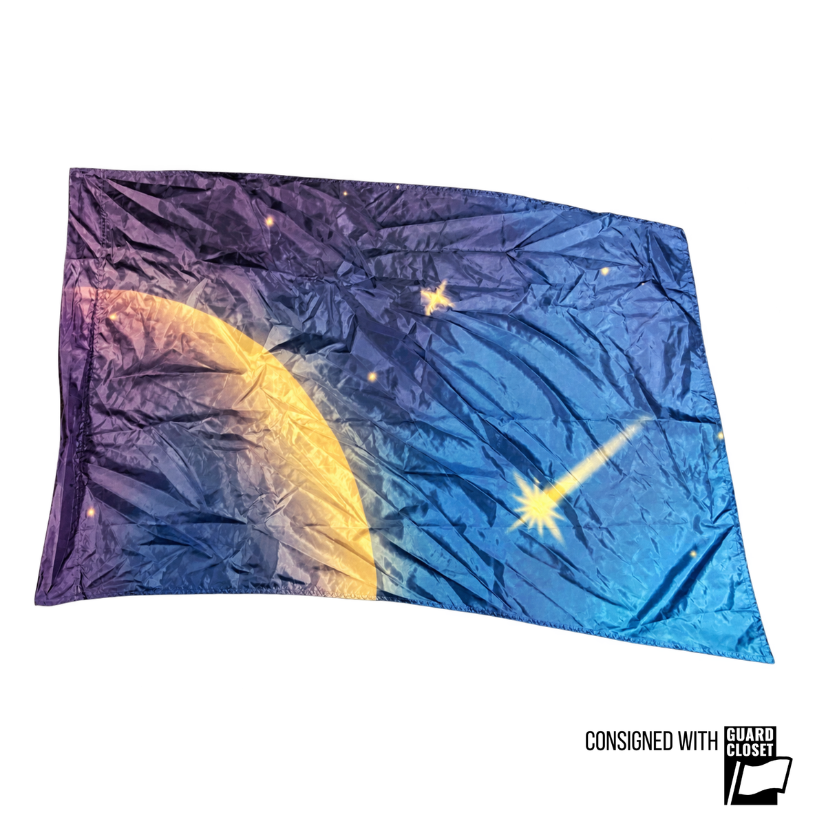 Purple Blue Moon Stars Galaxy Flags | guardcloset | Set of 18