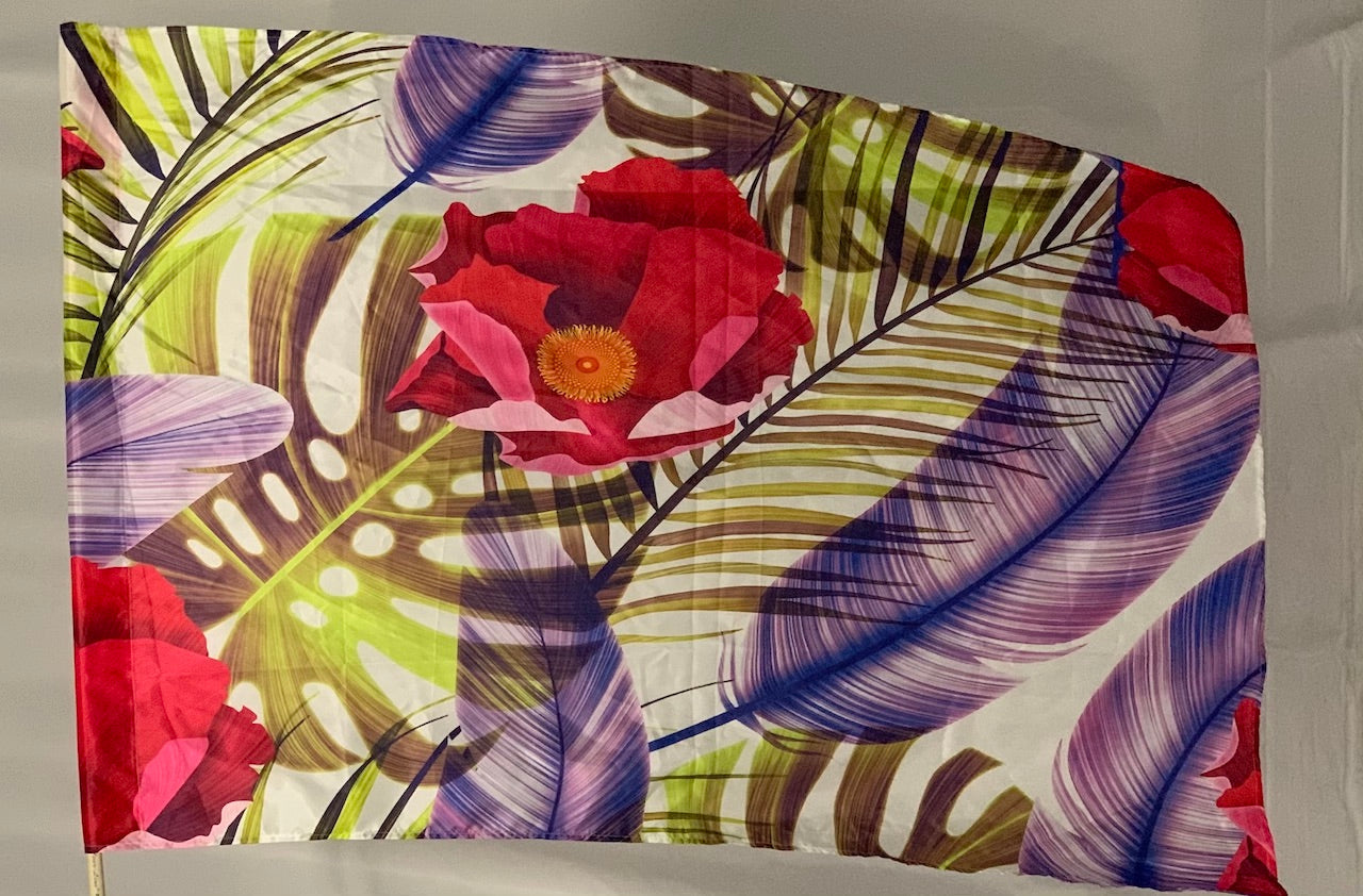 40 tropical jungle flower Flags