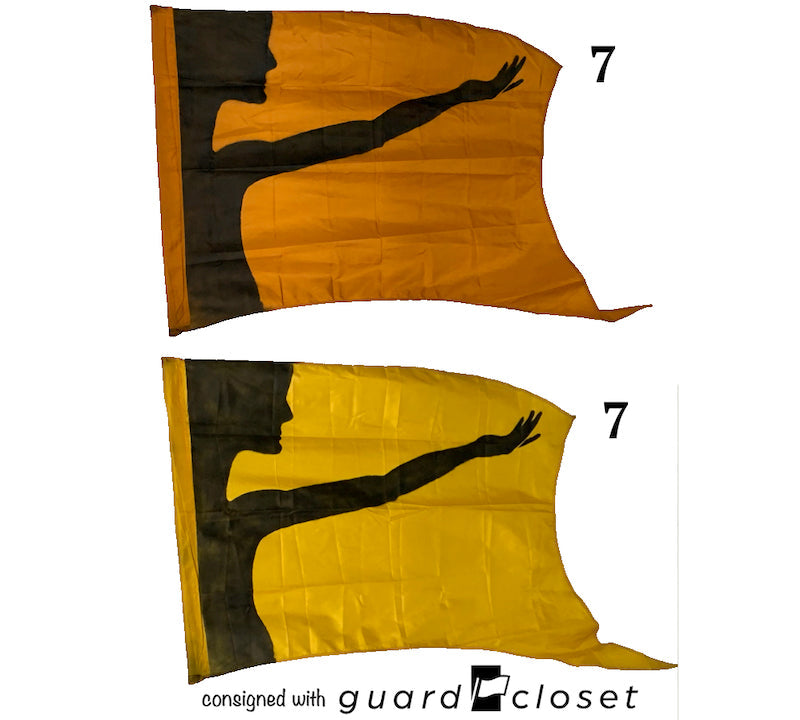 14 orange yellow silhouette shadow Flags