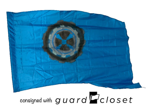 22 blue gear flags