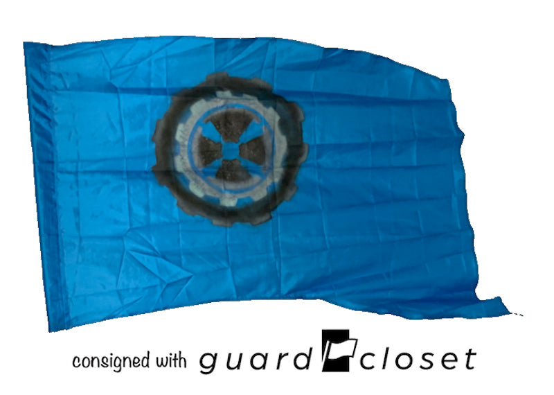22 blue gear flags