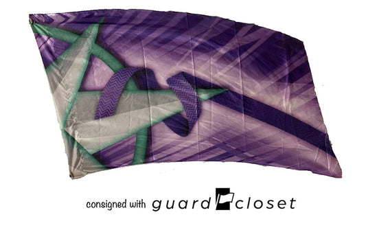 31 purple green compass rose flags
