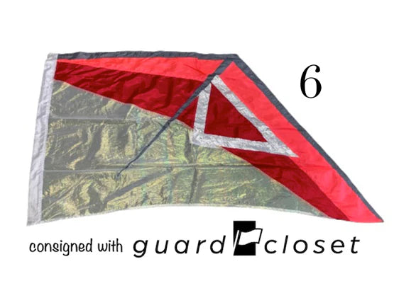 21 Red Orange Yellow Purple Triangle Flags - 4 Color Schemes