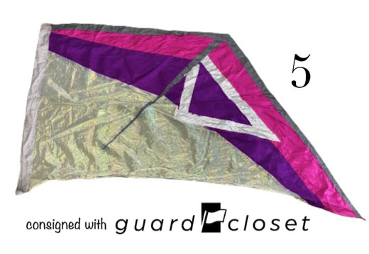 21 Red Orange Yellow Purple Triangle Flags - 4 Color Schemes