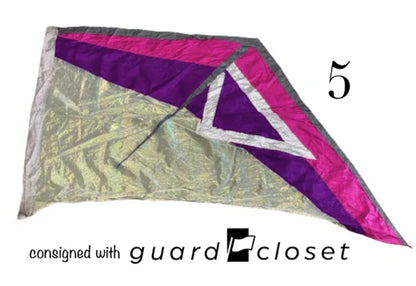 21 Red Orange Yellow Purple Triangle Flags - 4 Color Schemes
