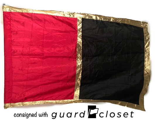20 red black gold flags