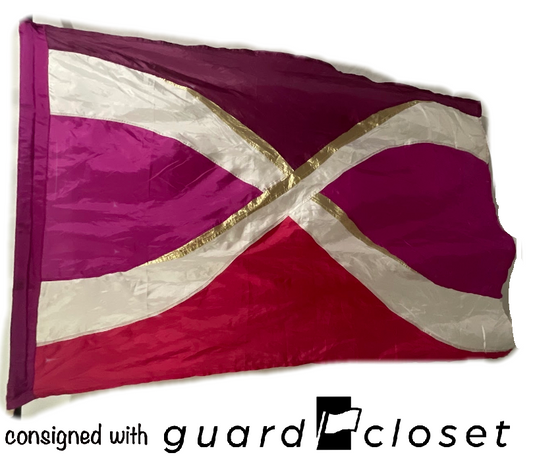20 purple pink white gold X helix flags