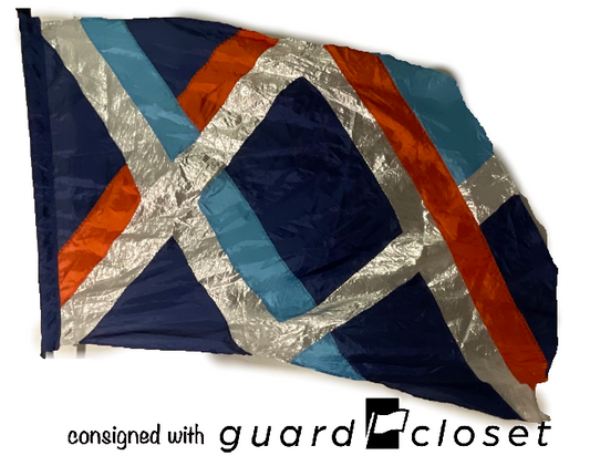 15 blue silver orange flags by Fred J. Miller