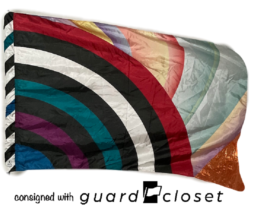 12 black/blue/red/pastel/copper flags