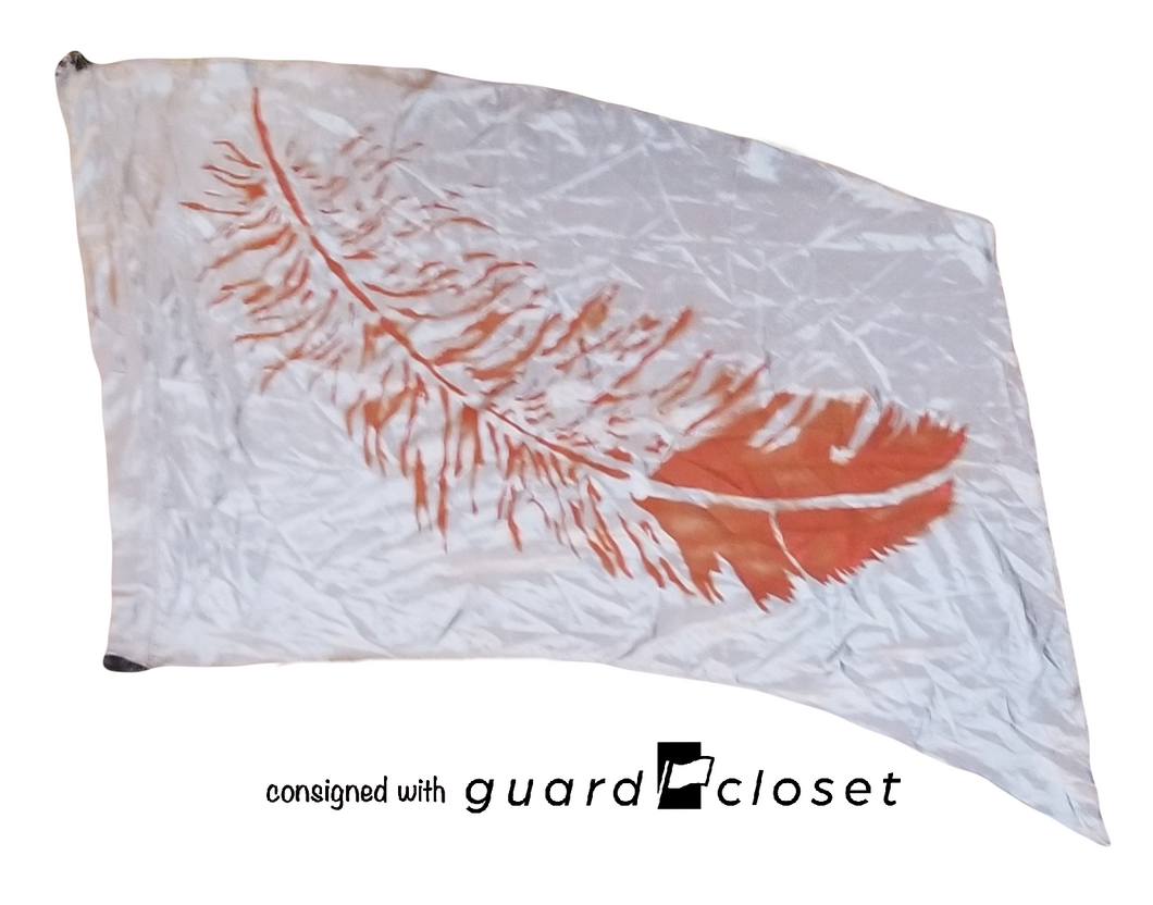 7 gray with red feather flags