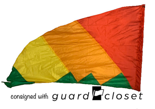 9 Red orange yellow green Flags