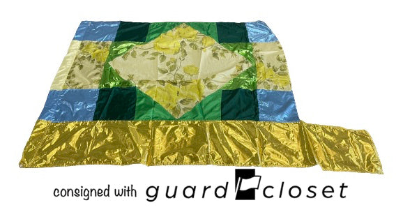 24 Blue Green Yellow Gold Floral Flags by McCormick's