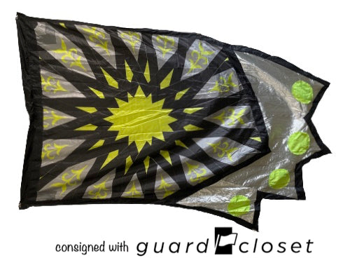 13 Black Silver Lime Sun Flags by McCormick's