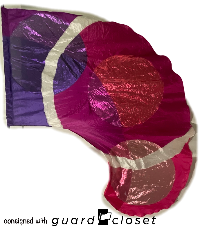46 purple pink circle motif swing flags