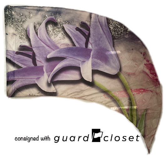 32 purple flower lily swing flags