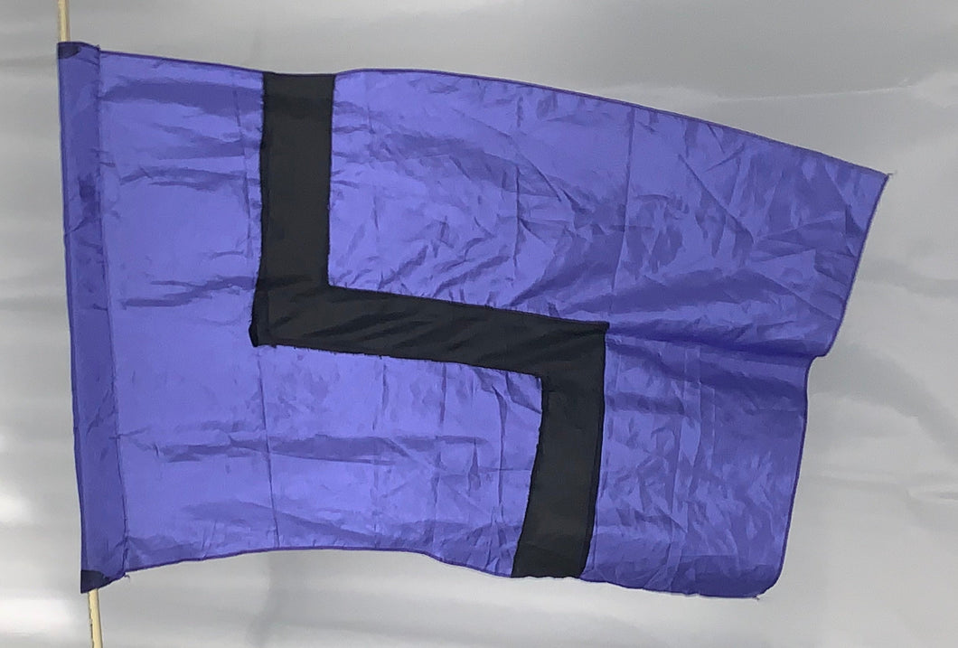 12 periwinkle zig zag flags