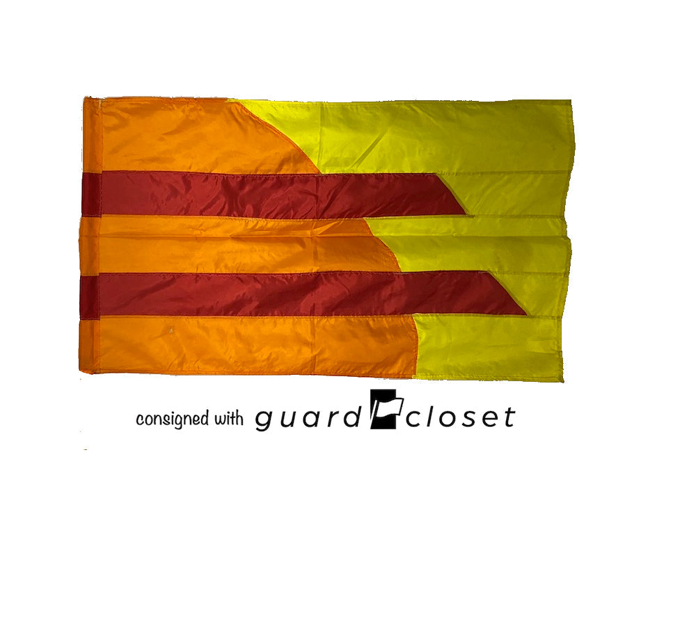 8 orange yellow red sun flags