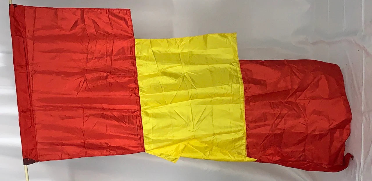 16 Red yellow Staircase Flags