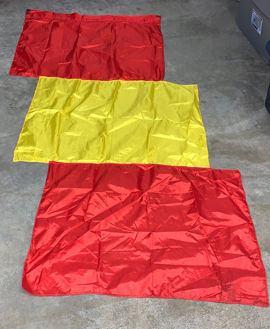 16 Red yellow Staircase Flags