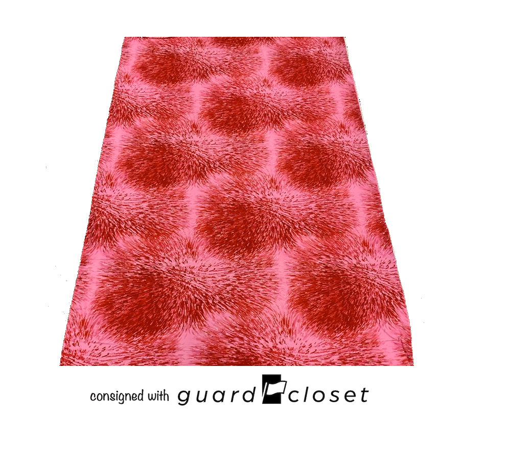 6 pink red tie dye panels