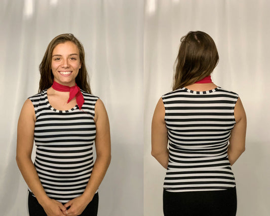 15 black white red horizontal stripe tops by American Dancewear