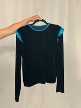 Load image into Gallery viewer, 9 total navy blue unitards with cowl necks Band Shoppe
