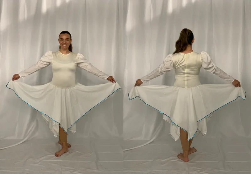 16 total ivory white dresses with sequin trim by Algy