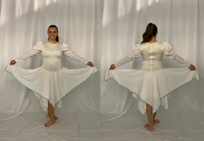 16 total ivory white dresses with sequin trim by Algy