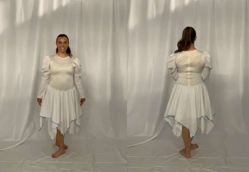 16 total ivory white dresses with sequin trim by Algy