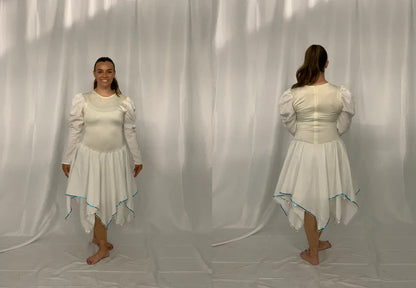 16 total ivory white dresses with sequin trim by Algy
