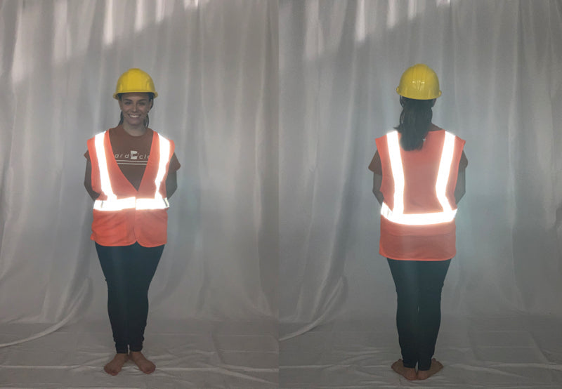 48 neon orange ULine construction vests