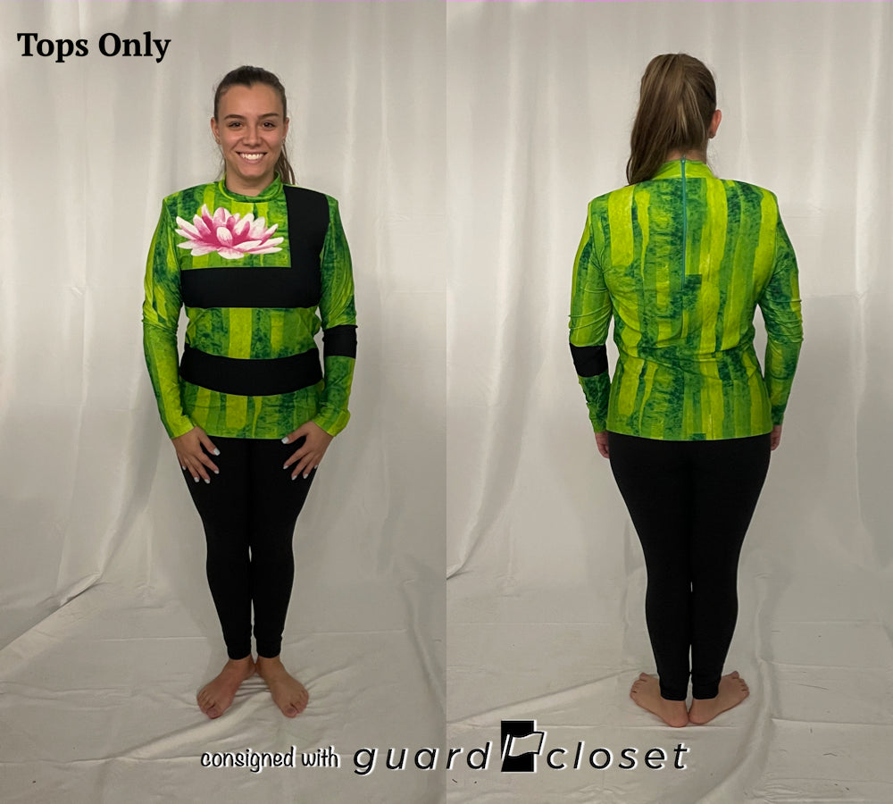 210 green water lily Team Go Figure! performance tops